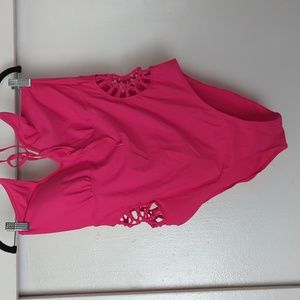 Plus halter top swimsuit